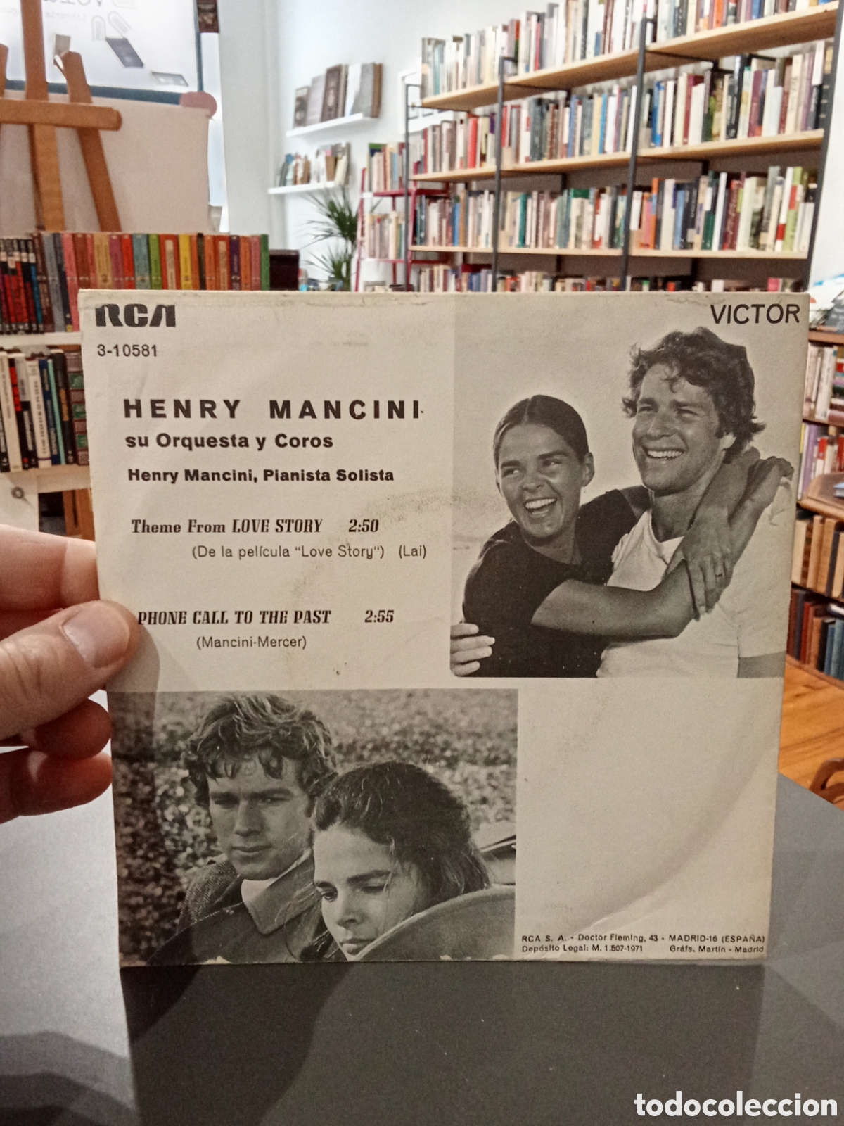 Discos de vinilo: Vinilo Single Mancini - Love Story - Foto 2