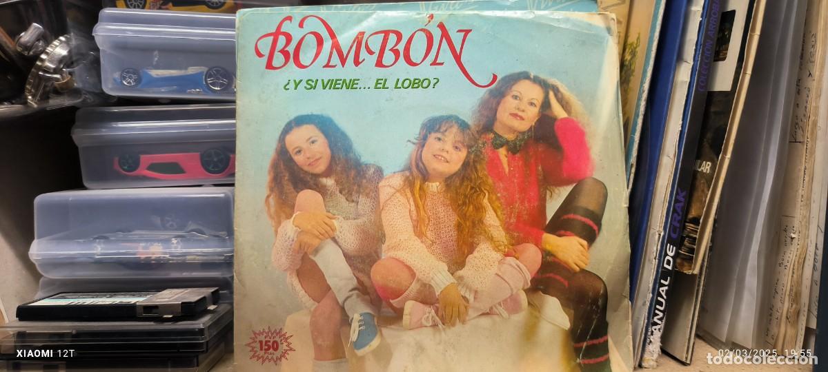 Disques de vinyle: BOMBON &iquest;Y SI VIENE EL LOBO? Ariola 1983 PROMO Infantil Ni&ntilde;os RARA