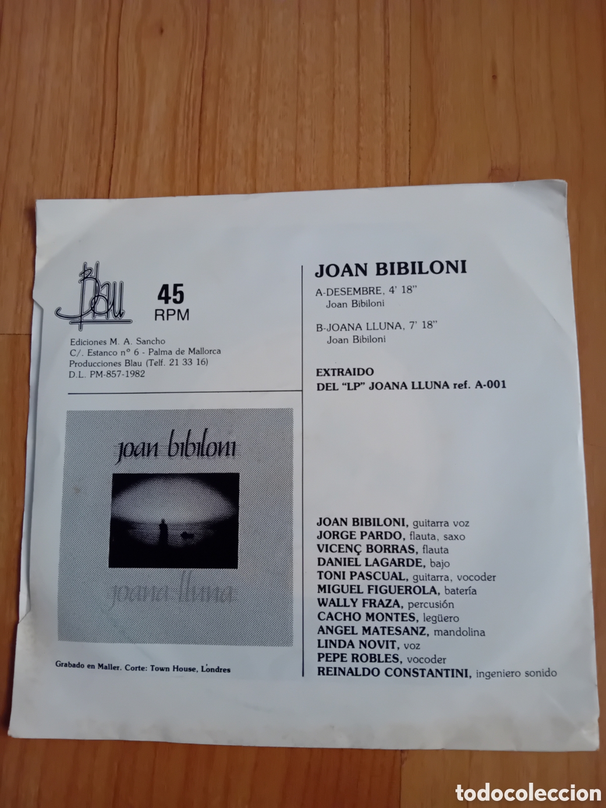Discos de vinilo: JOAN BIBILONI. DESEMBRE. JOANA LLUNA - Foto 2