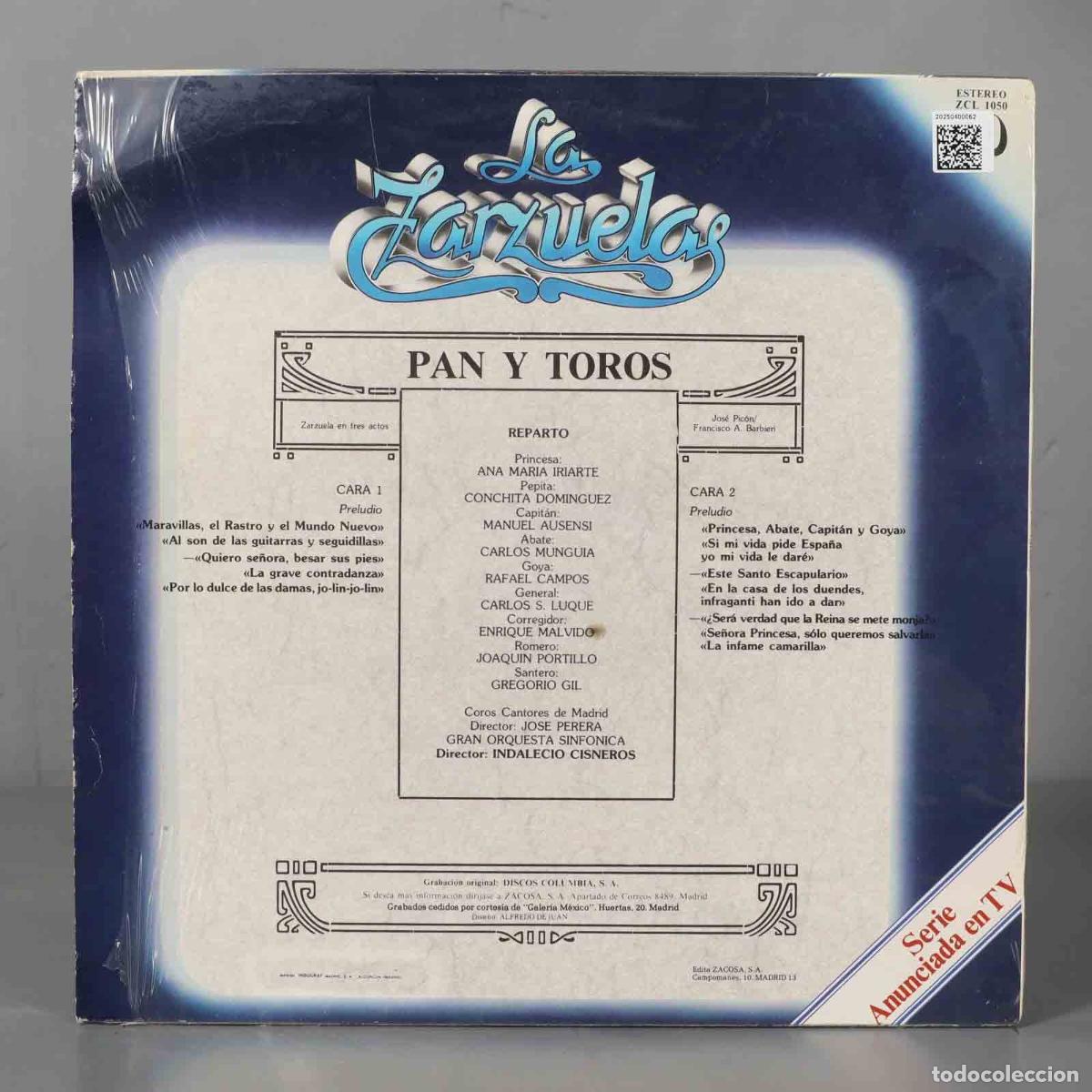 Discos de vinilo: LP. PAN Y TOROS. CISNEROS - Foto 2