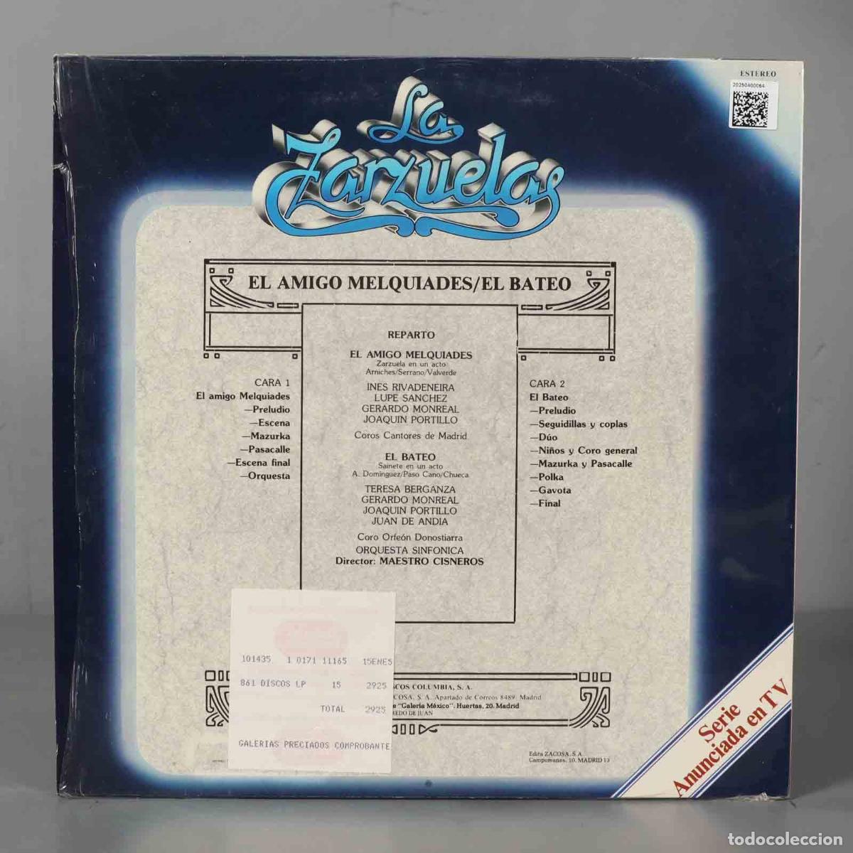 Discos de vinilo: LP. EL AMIGO MELQUIADES EL BATEO CISNEROS - Foto 2