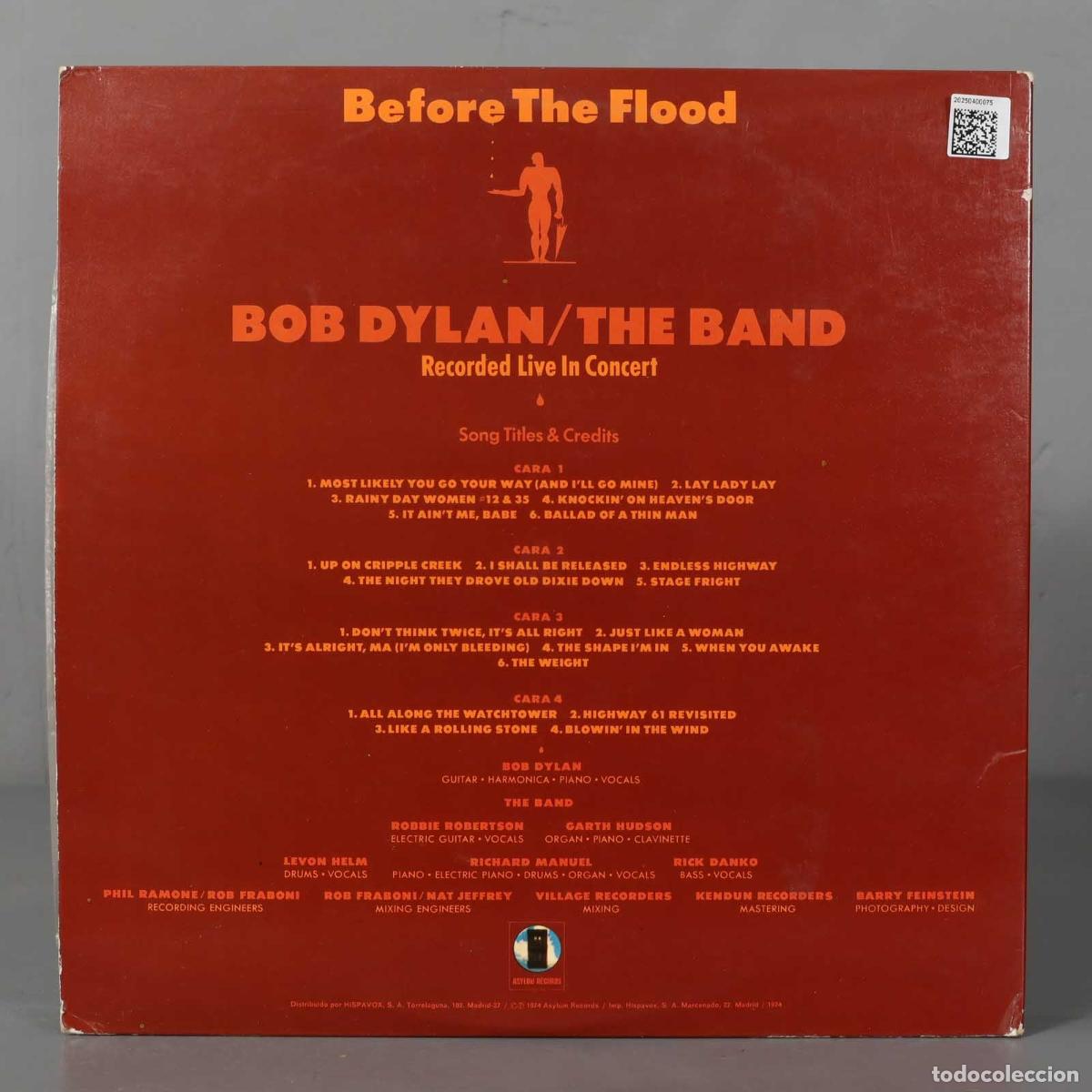 Discos de vinilo: LP. Bob Dylan / The Band &ndash; Before The Flood - Foto 2