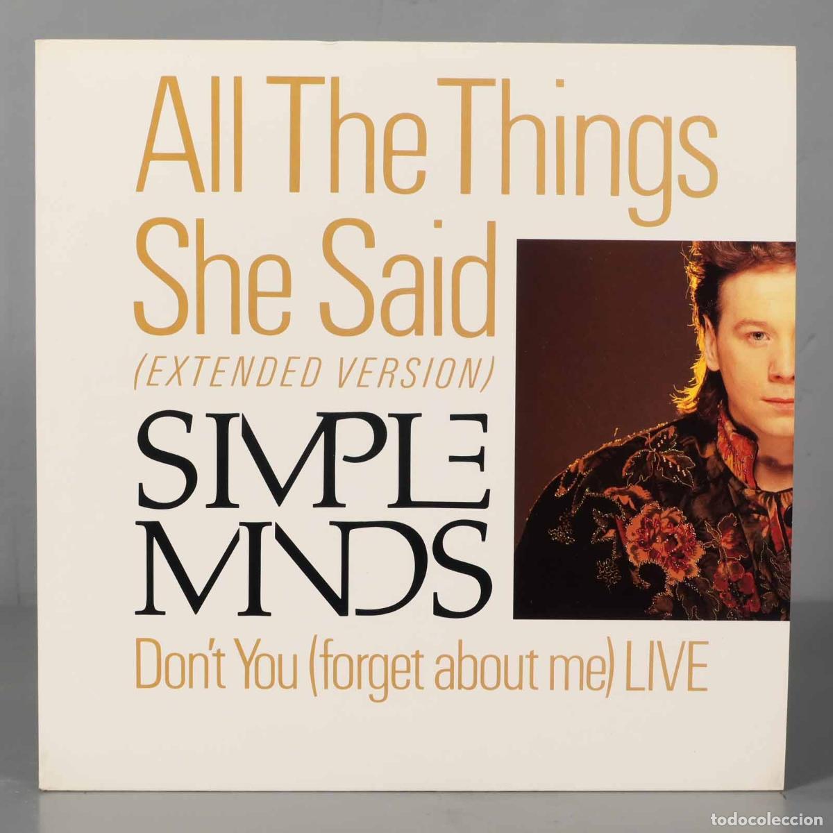 Discos de vinilo: LP. Simple Minds &ndash; All The Things She Said - Foto 1