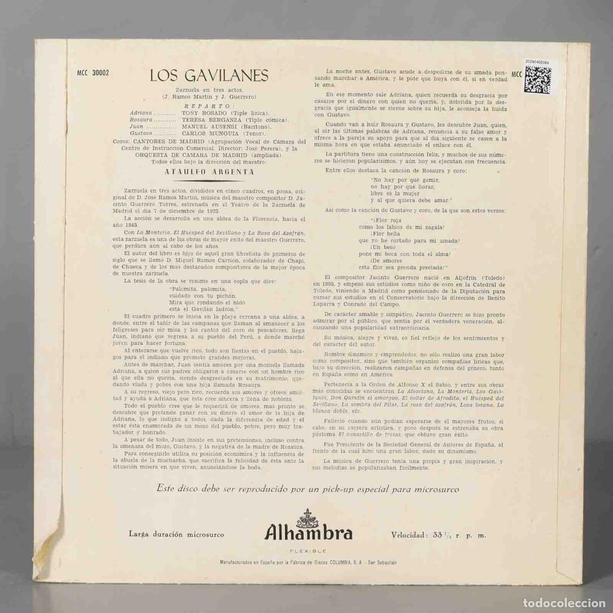 Discos de vinilo: LP. Argenta &lrm;&ndash; Los Gavilanes GUERRERO - Foto 2