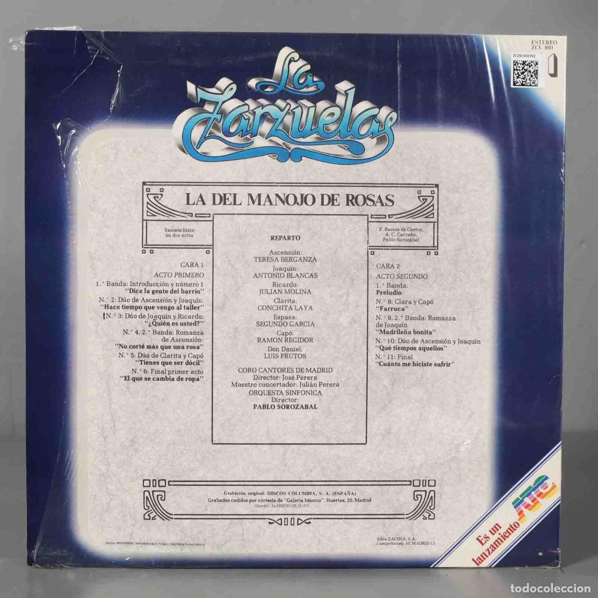 Discos de vinilo: LP. LA DEL MANOJO DE ROSAS. SOROZABAL - Foto 2
