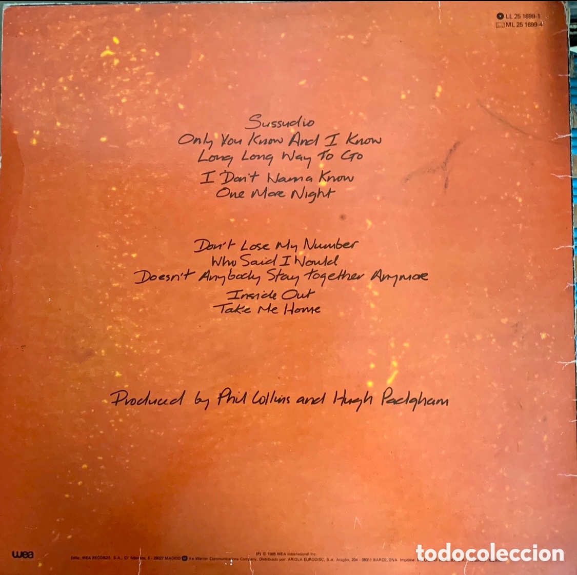 Discos de vinilo: Disco Vinilo LP. Phil Collins. &ldquo;No Jacket Required&rdquo;. 1985. - Foto 2