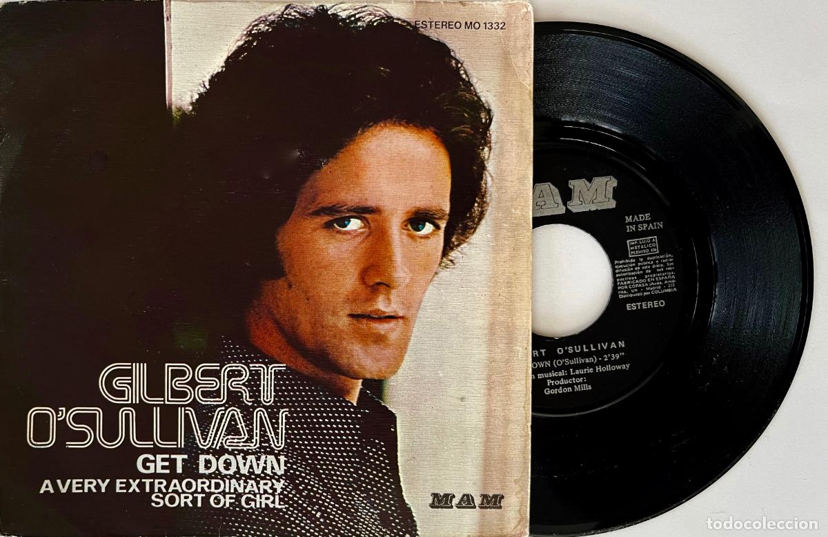 Discos de vinilo: GILBERT OSULLIVAN. GET DOWN. SINGLE ORIGINAL ESPA&Ntilde;A 1973 - Foto 1