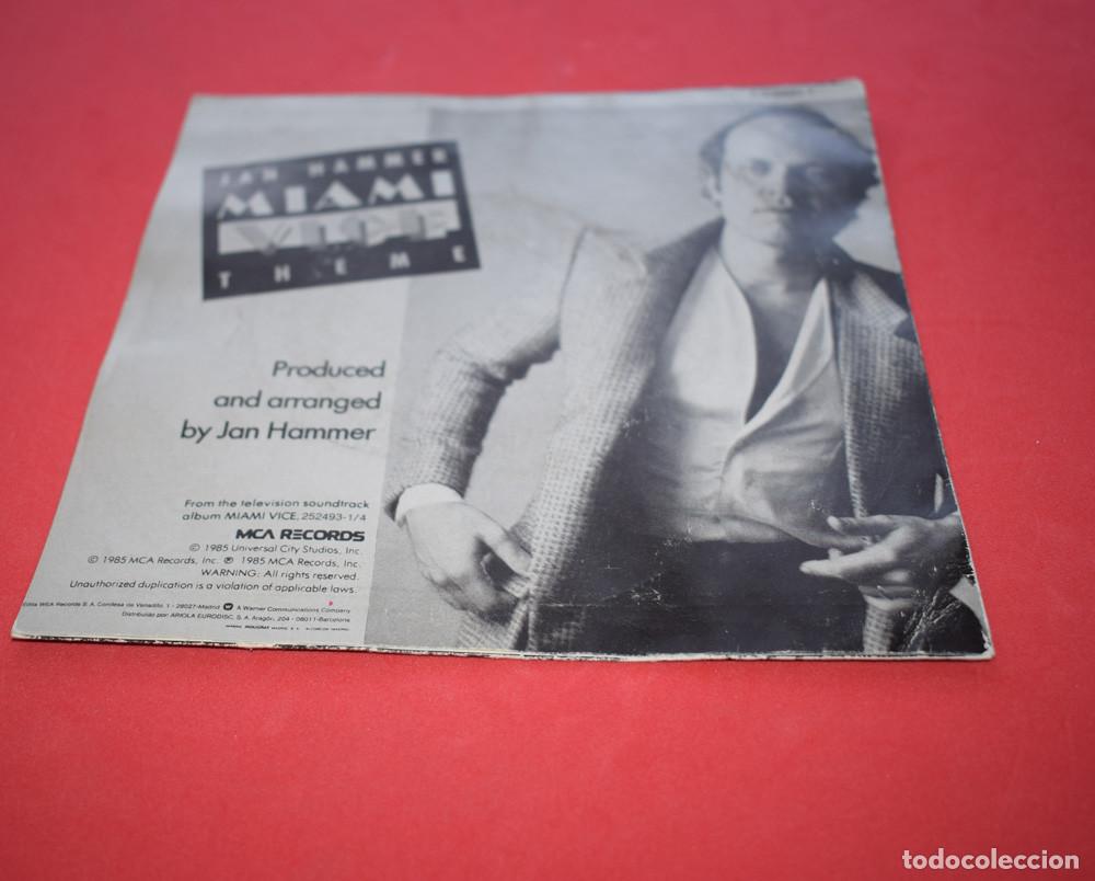 Discos de vinilo: JAN HAMMER - MIAMI VICE THEME - single 7 - 1985 - Foto 2