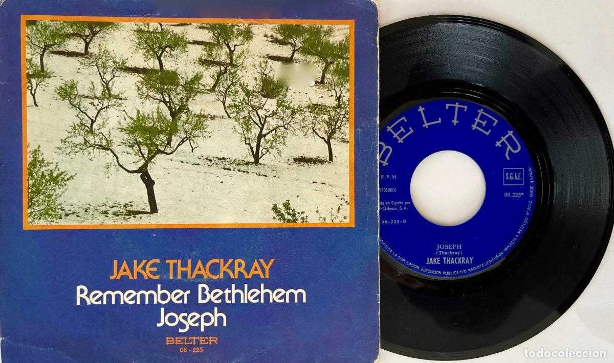 Discos de vinilo: JAKE THACKRAY. REMEMBER BETHLEHEM. SINGLE ORIGINAL ESPA&Ntilde;A 1973 - Foto 1