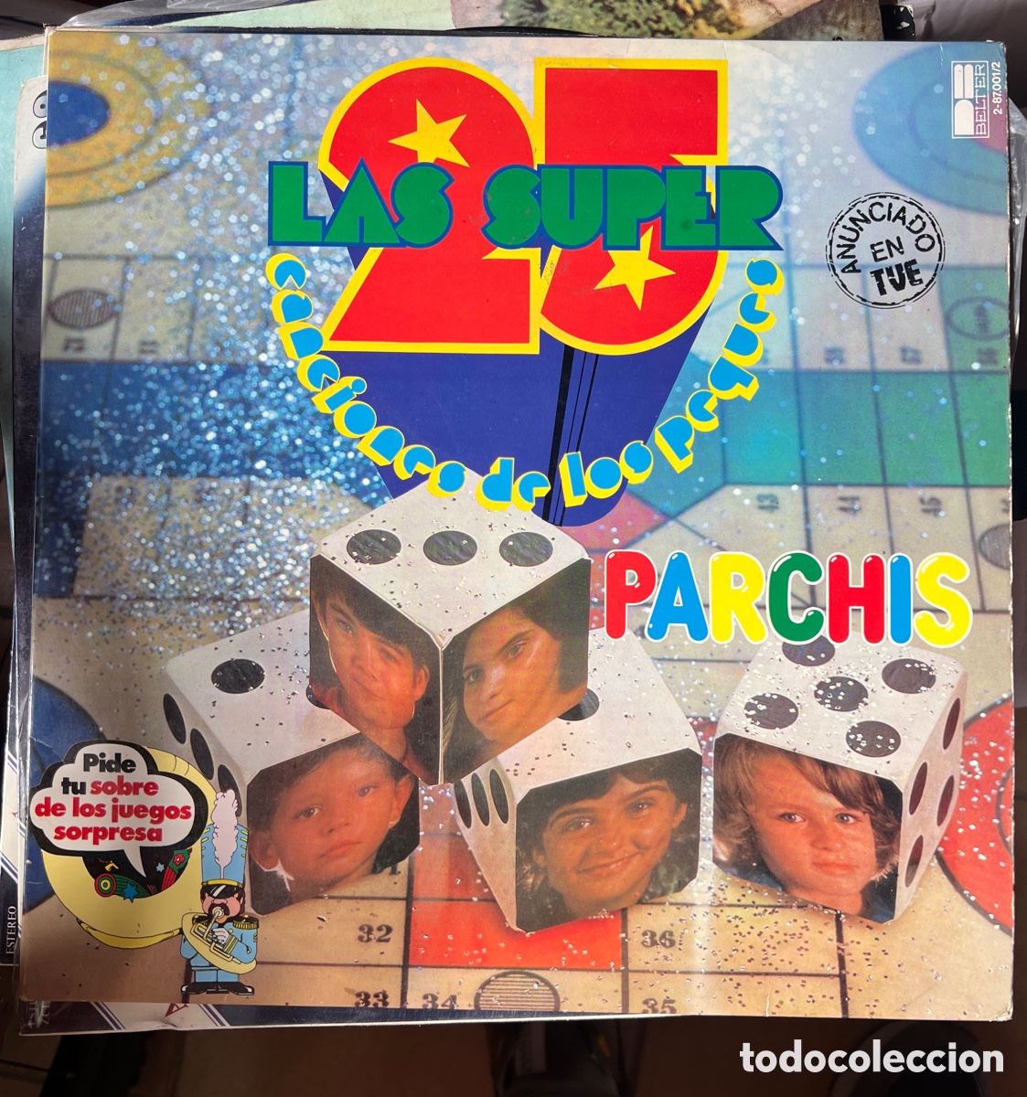 Discos de vinilo: Disco de vinilo LP Las super 25 canciones de los peques Parchis - Foto 1