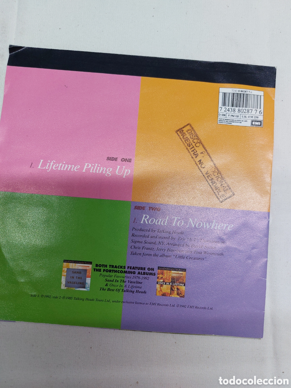 Discos de vinilo: Single promo Talking Heads. - Foto 2