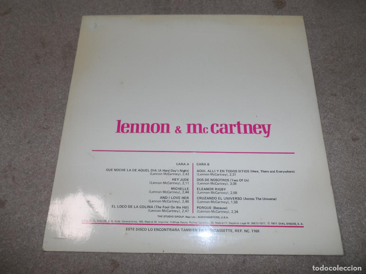 Discos de vinilo: THE STUDIO GROUP - Lennon & McCartney en caliente (SPAIN 1977) - Foto 2