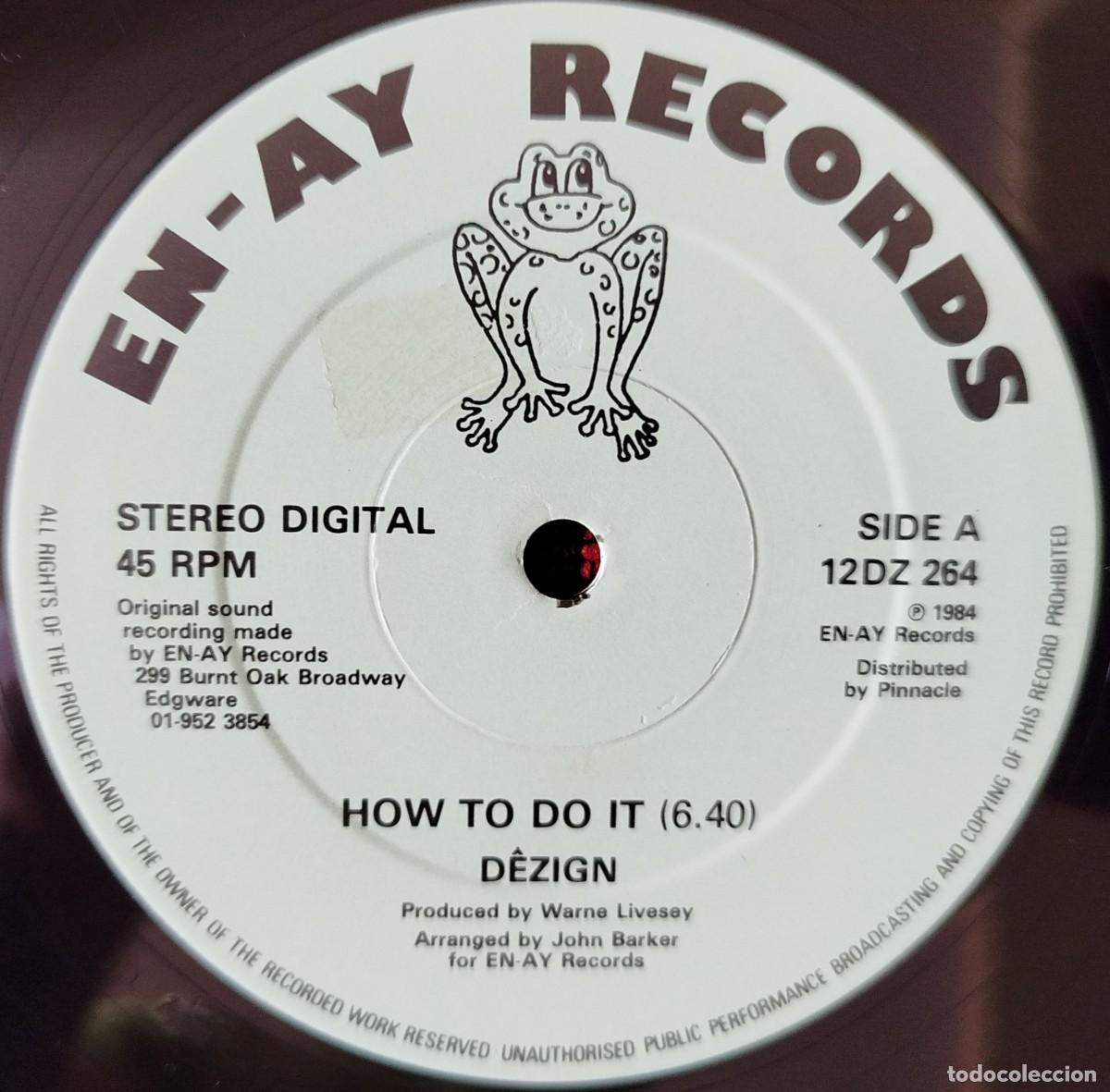 Discos de vinilo: DEZIGN ** How To Do It ** MAXI SINGLE VINILO 1984 UK - Foto 1