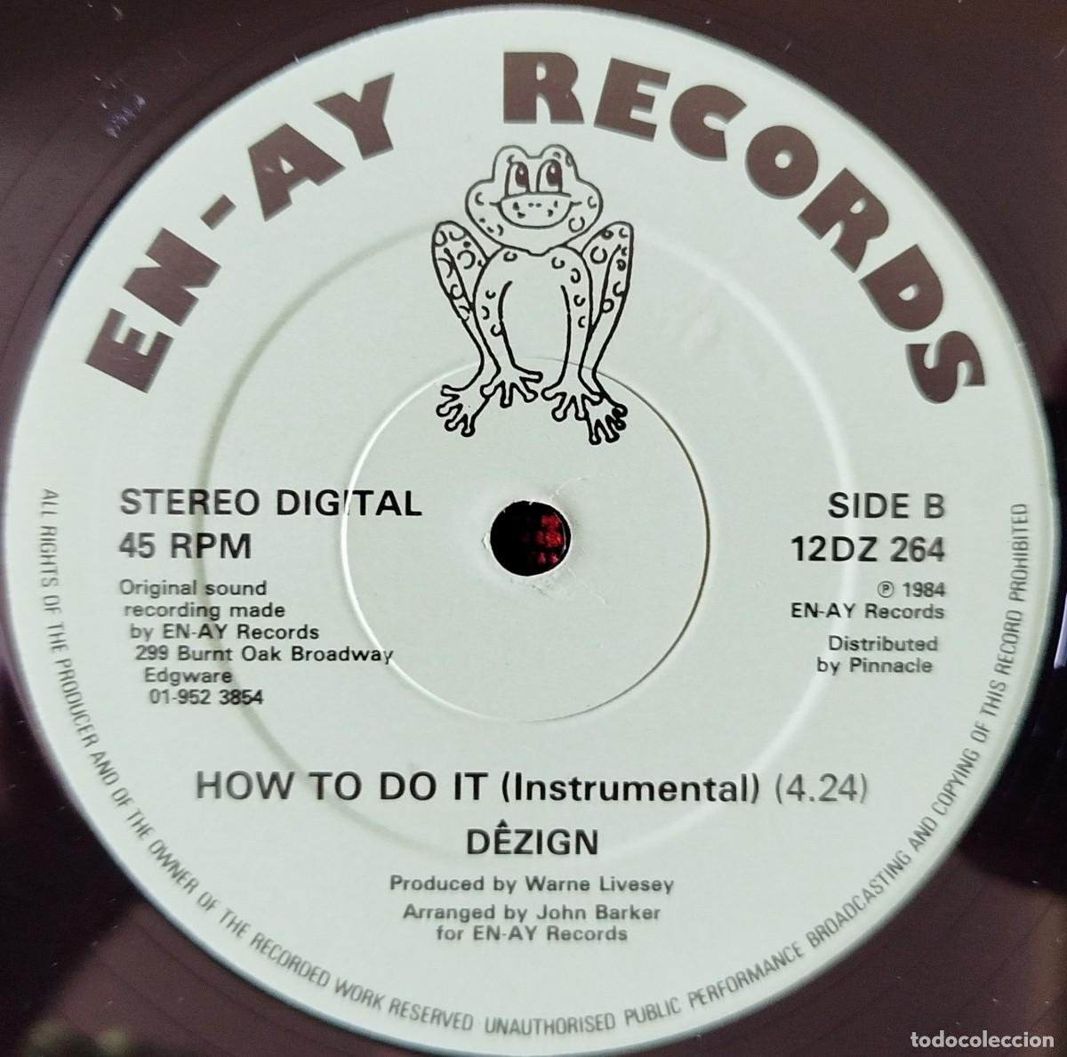 Discos de vinilo: DEZIGN ** How To Do It ** MAXI SINGLE VINILO 1984 UK - Foto 2