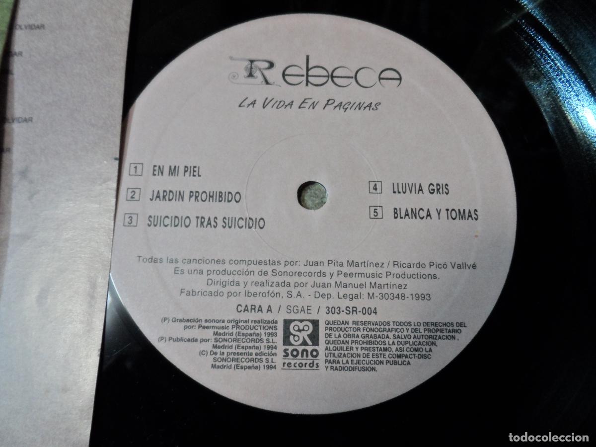 Discos de vinilo: REBECA - LA VIDA EN P&Aacute;GINAS (SPAIN 1994) - Foto 3