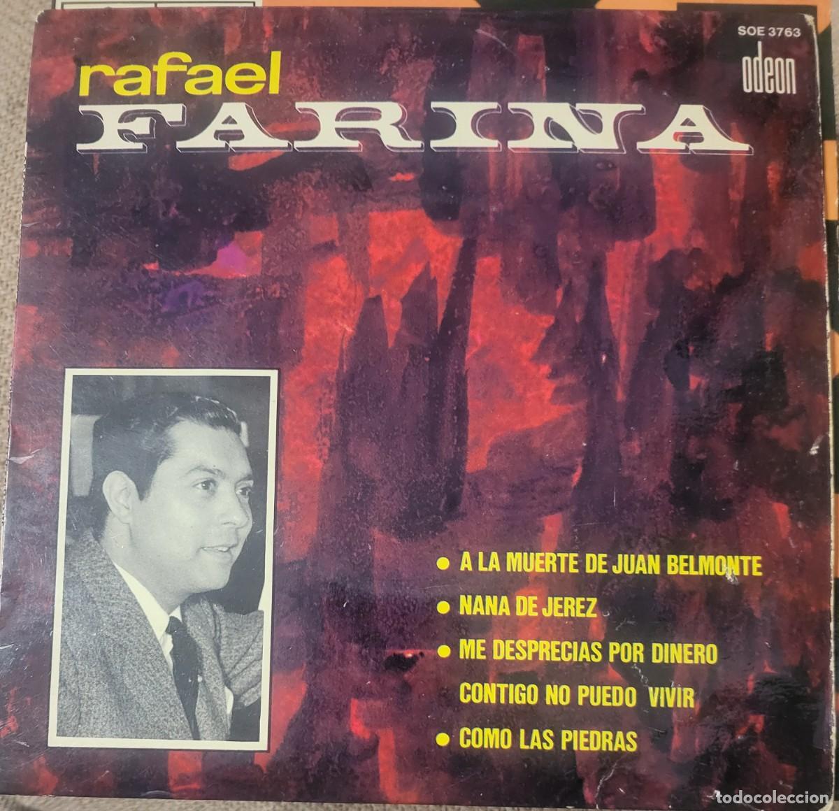Discos de vinilo: Rafael Farina Ep sello Odeon editado en Francia... - Foto 1