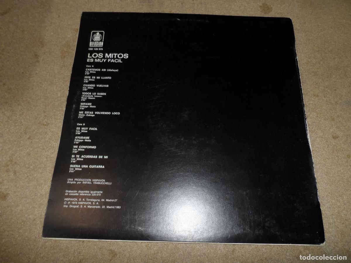 Discos de vinilo: LOS MITOS - ES MUY FACIL (SPAIN 1983) - Foto 2