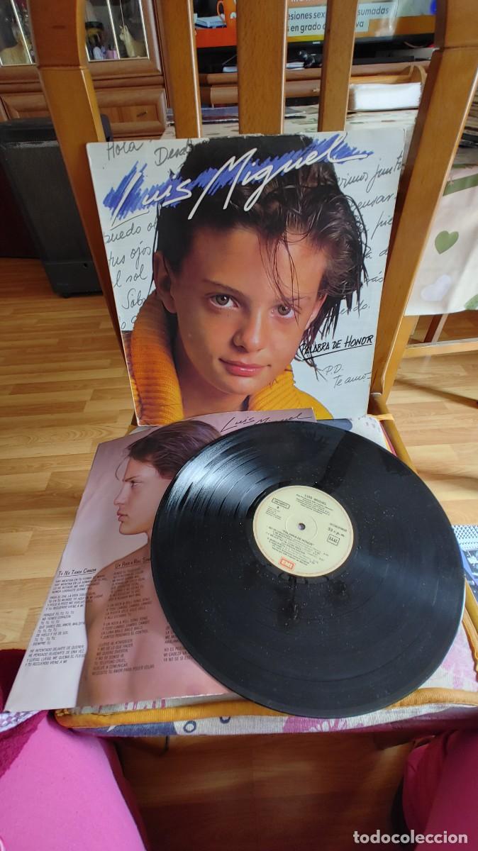 Discos de vinilo: LUIS MIGUEL-LP PALABRA DE HONOR-ENCARTE LETRAS