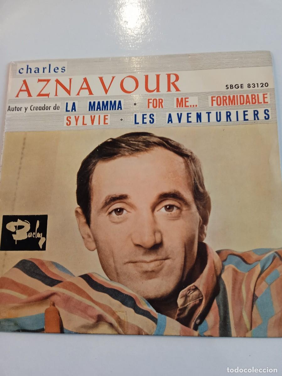 Discos de vinilo: CHARLES AZNAVOUR- LA MAMMA. EP - Foto 1