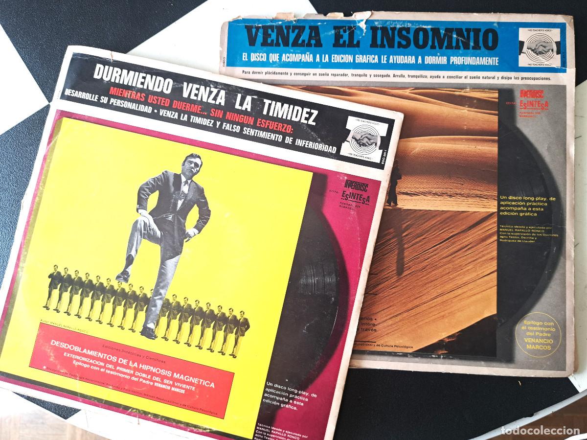 Disques de vinyle: LOTE 2 LPS HIPNOTISMO YOGA 1970 DURMIENDO VENZA LA TIMIDEZ + VENZA EL INSOMNIO Manuel Rapallo Ronco