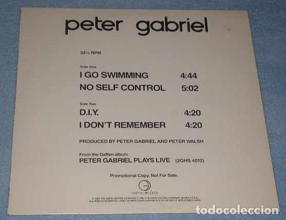 Discos de vinilo: Peter Gabriel &lrm;&ndash; Selections From &rdquo;Peter Gabriel Plays Live&rdquo; Maxi &rdquo;12 - Foto 1