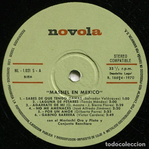 Discos de vinilo: MASSIEL EN M&Eacute;XICO. COMO NUEVO. - Foto 4