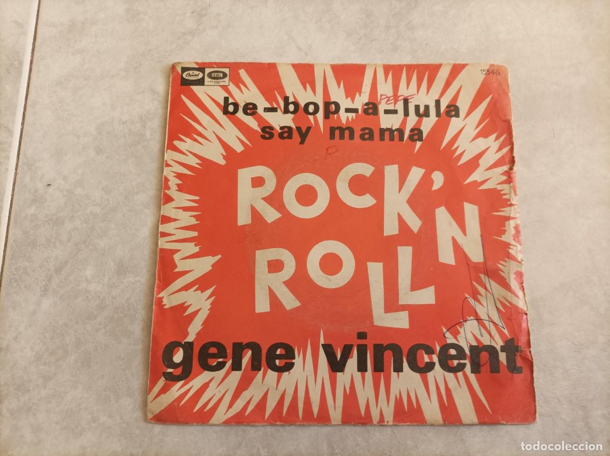 Discos de vinilo: Gene Vincent single be-bop-a- lula - Foto 1