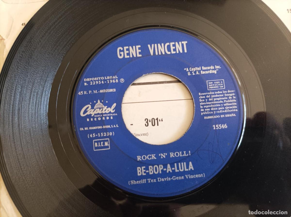 Discos de vinilo: Gene Vincent single be-bop-a- lula - Foto 3