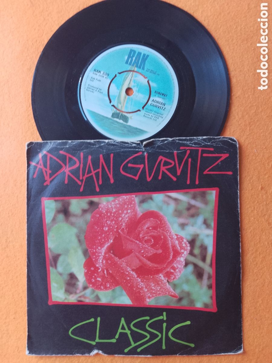Discos de vinilo: Adrian Gurvitz &ndash; Classic - Runaway / RAK 1982 - Foto 2