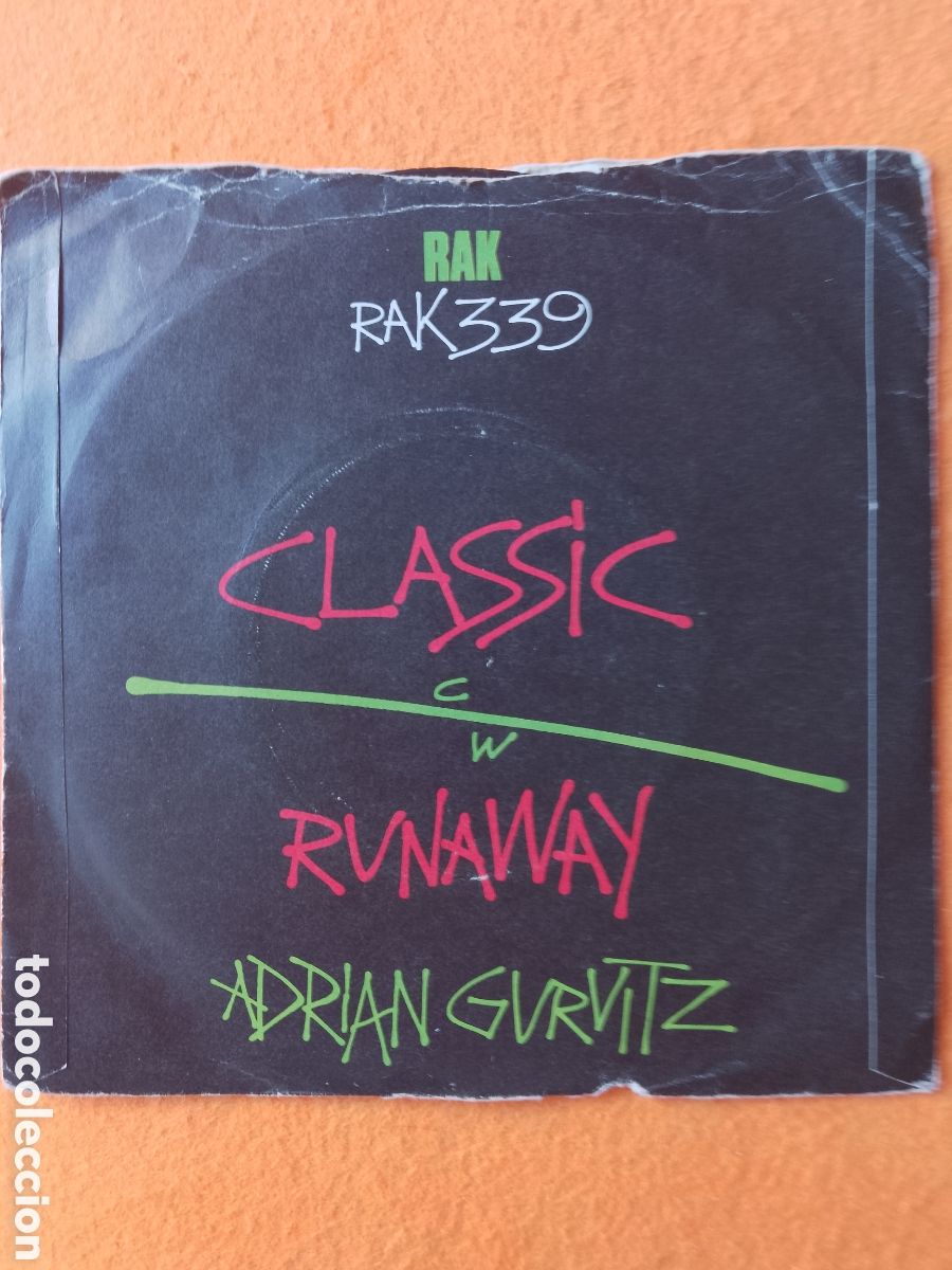 Discos de vinilo: Adrian Gurvitz &ndash; Classic - Runaway / RAK 1982 - Foto 4