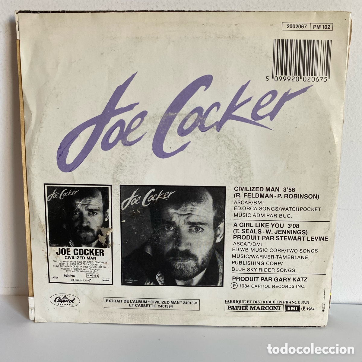 Discos de vinilo: Joe Cocker - Civilized Man (Single) - Foto 2