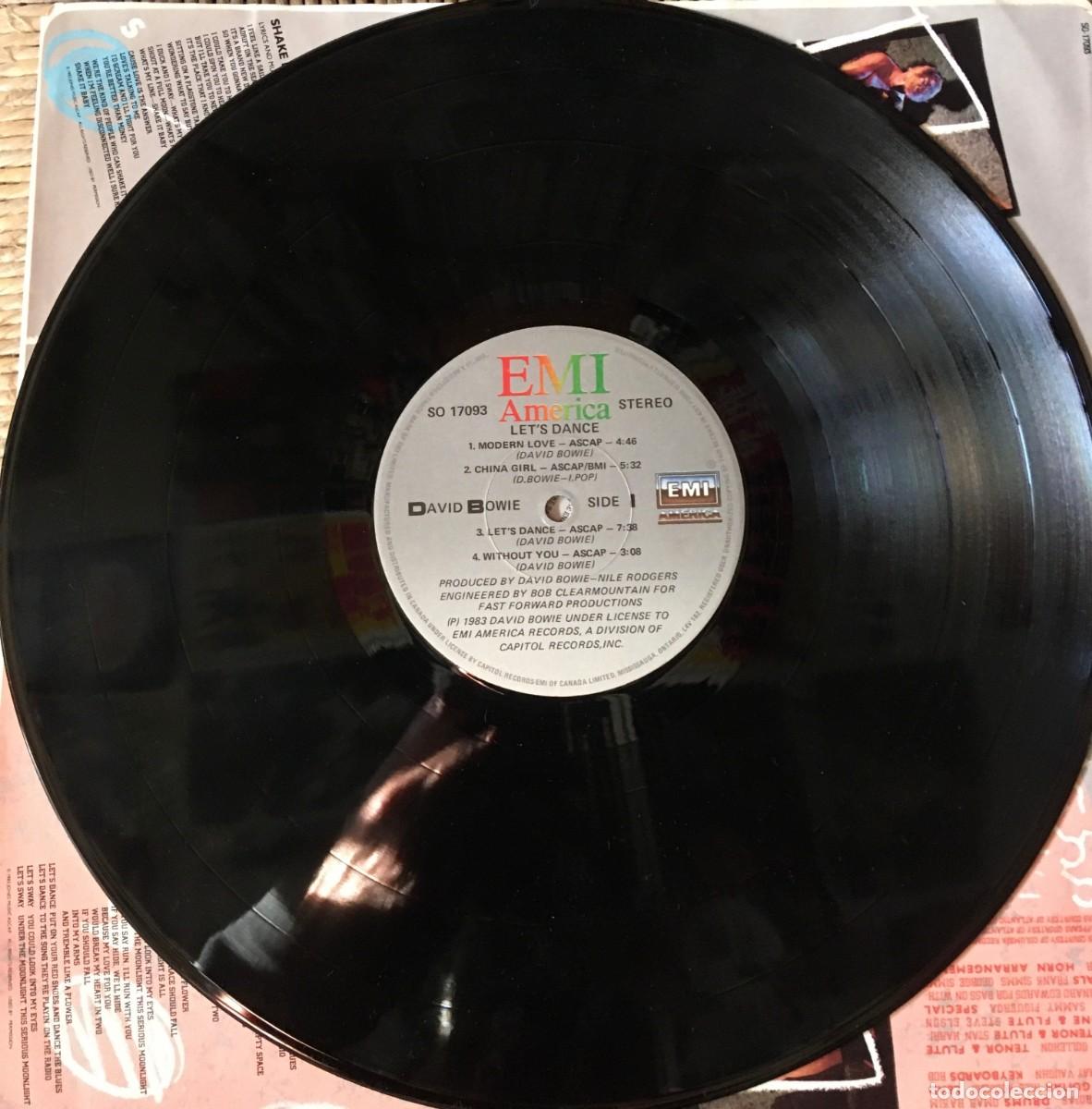 Discos de vinilo: DAVID BOWIE - LET ́S DANCE, LP edic Canad&aacute; 1983 - Foto 3