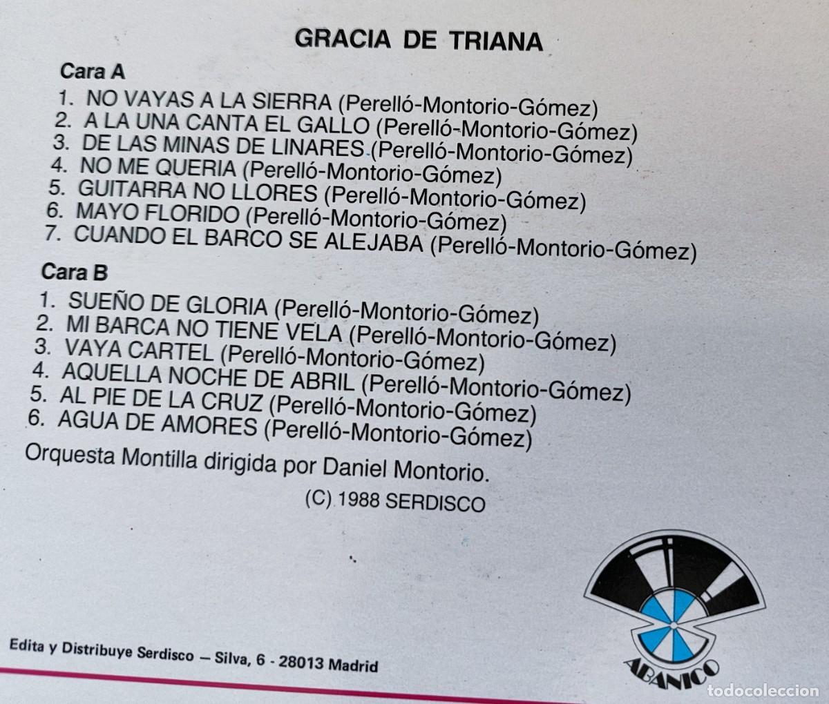 Discos de vinilo: MUSEO DE LA COPLA .- GRACIA DE TRIANA. - Foto 3