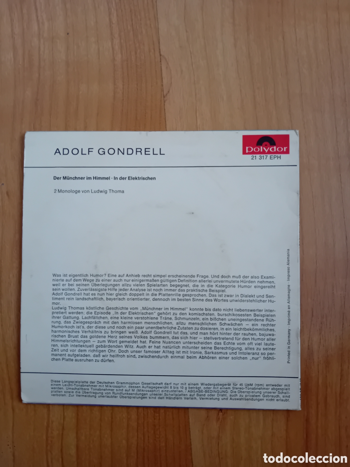 Discos de vinilo: ADOLF GONDRELL. DER MUNCHNER IM HIMMEL - Foto 2