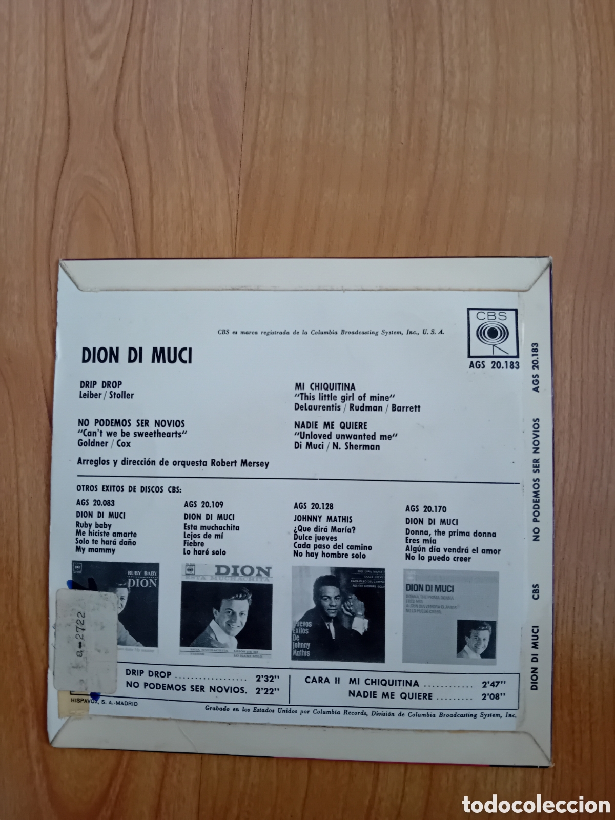Discos de vinilo: DION DI MUCI. DION DIMUCI. DRIP DROP - Foto 2