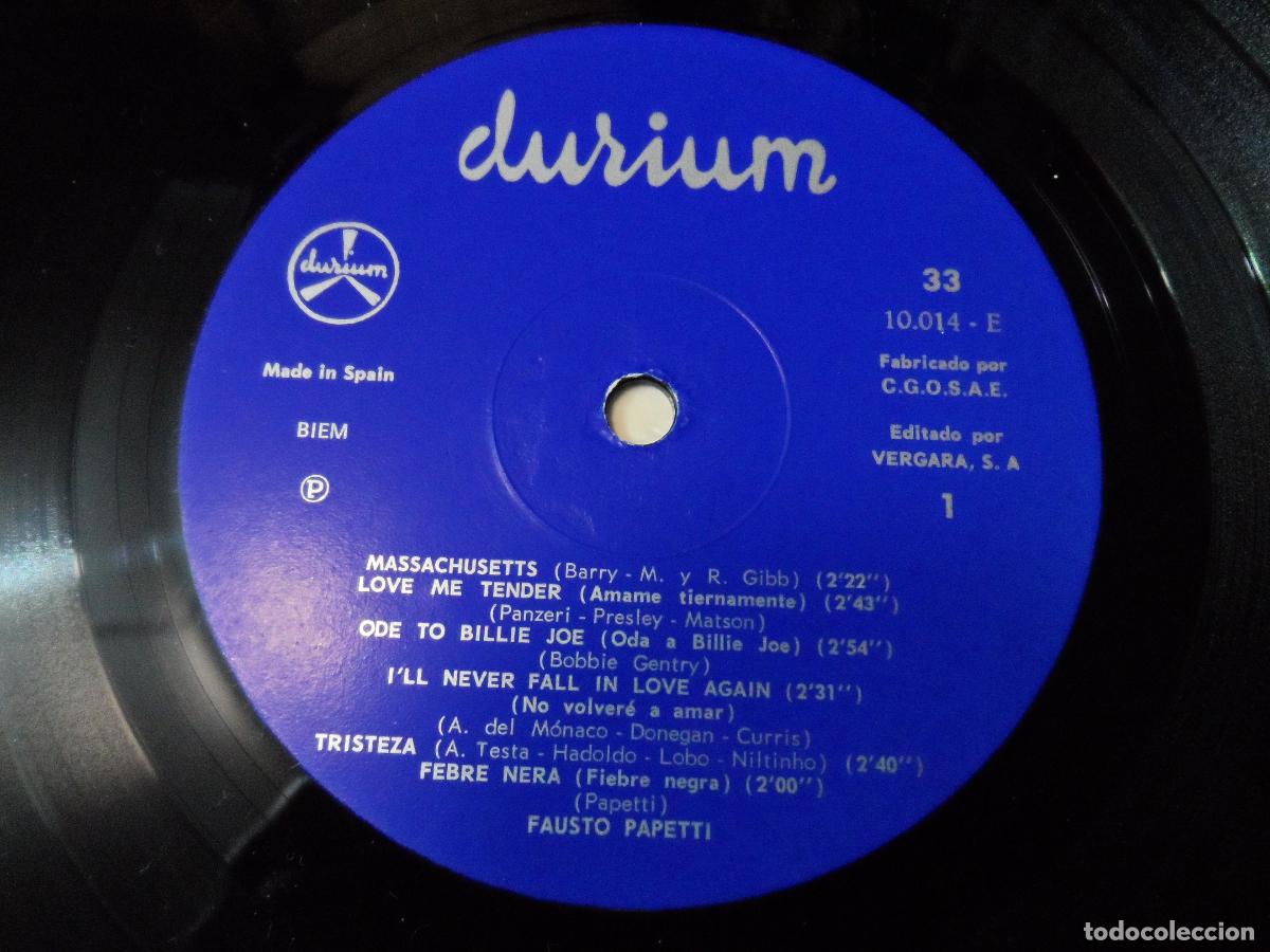 Discos de vinilo: Fausto Papetti &ndash; Fausto Papetti (SPAIN 1969) - Foto 3