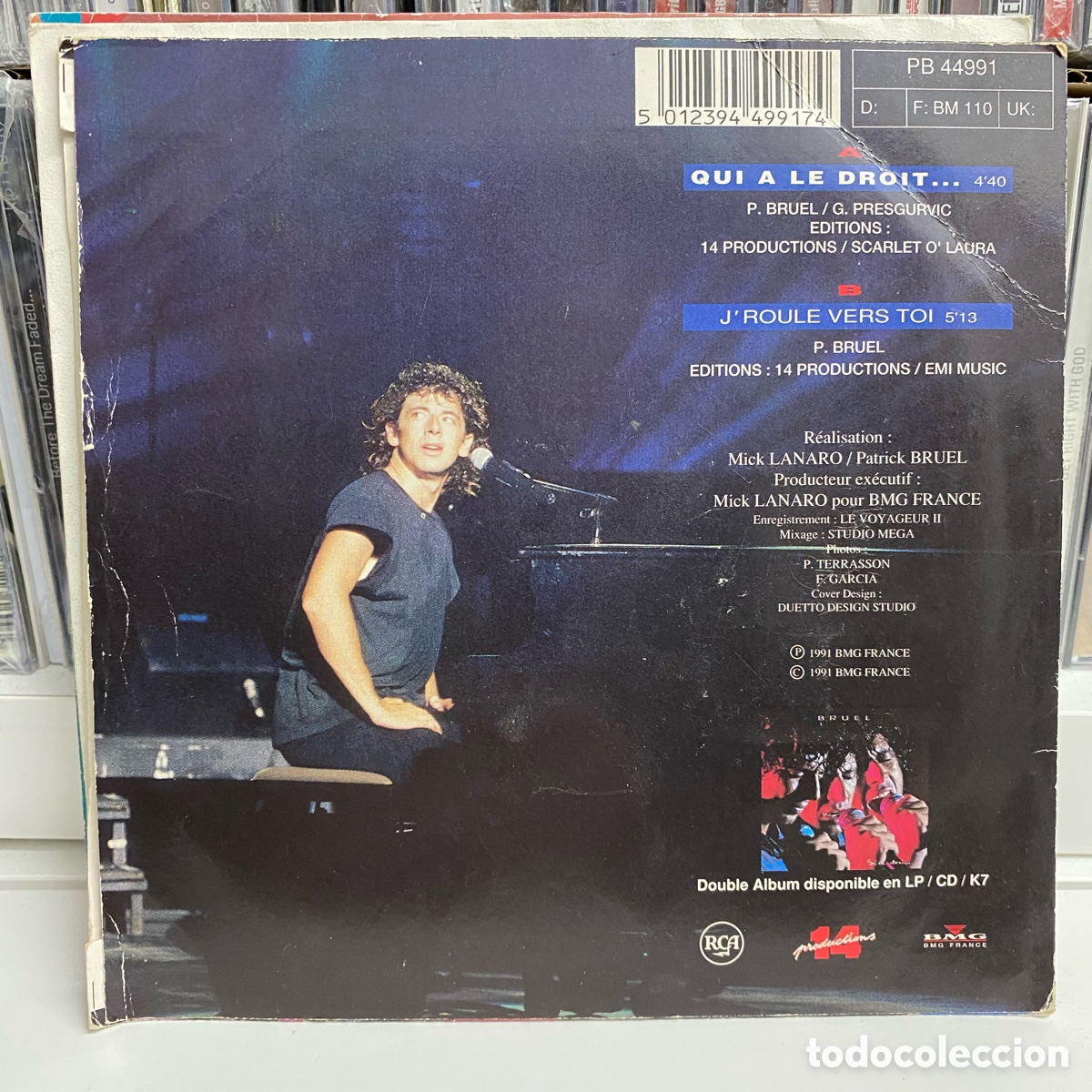 Discos de vinilo: Patrick Bruel - Qui A Le Droit... (Single) - Foto 2