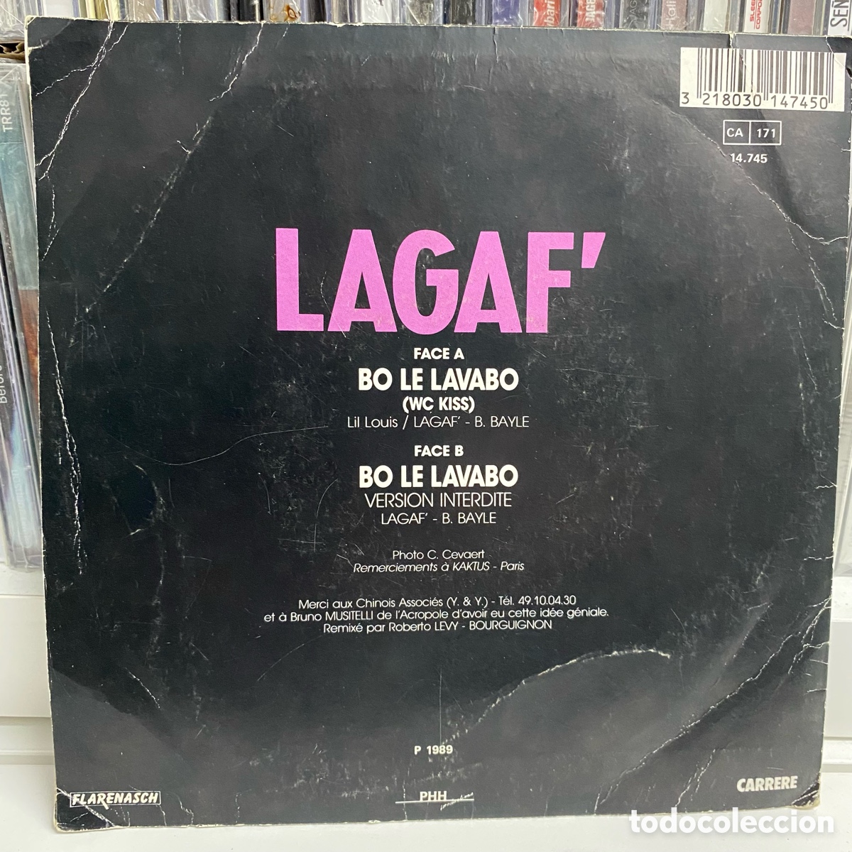 Discos de vinilo: Lagaf - Bo Le Lavabo (Single) - Foto 2