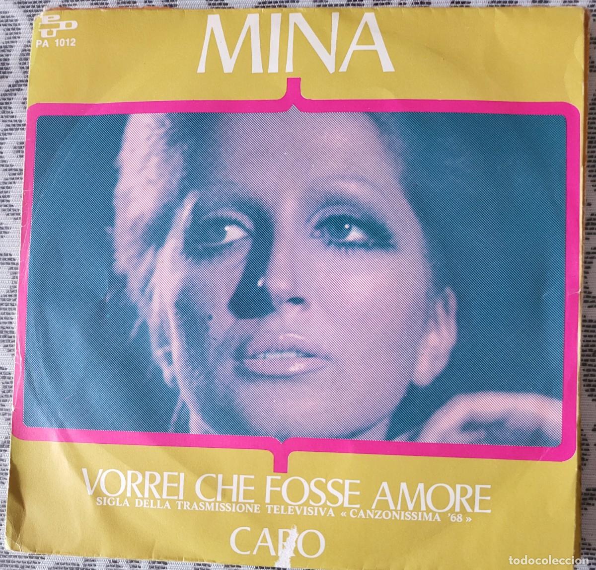 Discos de vinilo: Mina single sello PDU editado en Italia... - Foto 1