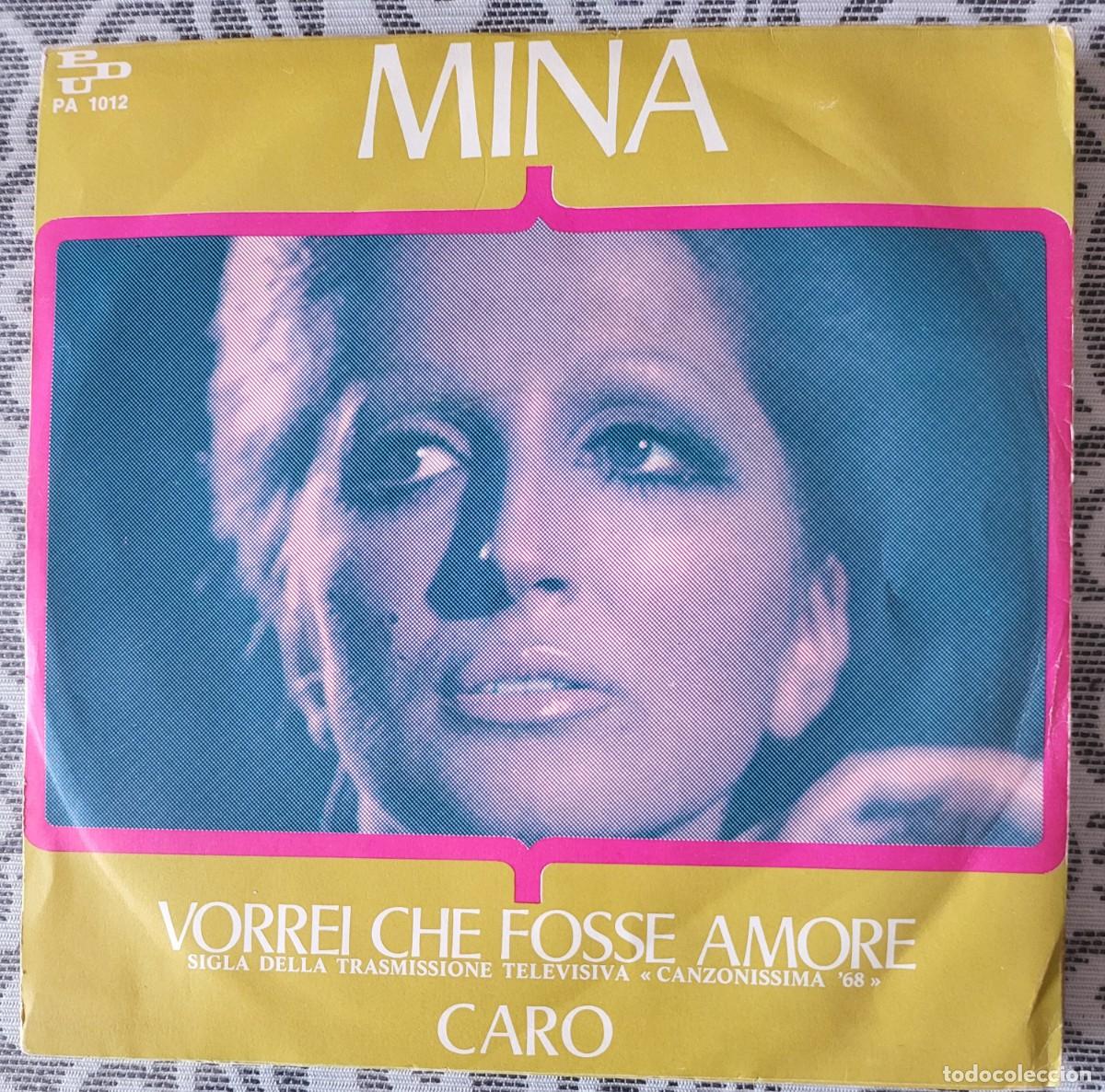 Discos de vinilo: Mina single sello PDU editado en Italia... - Foto 2