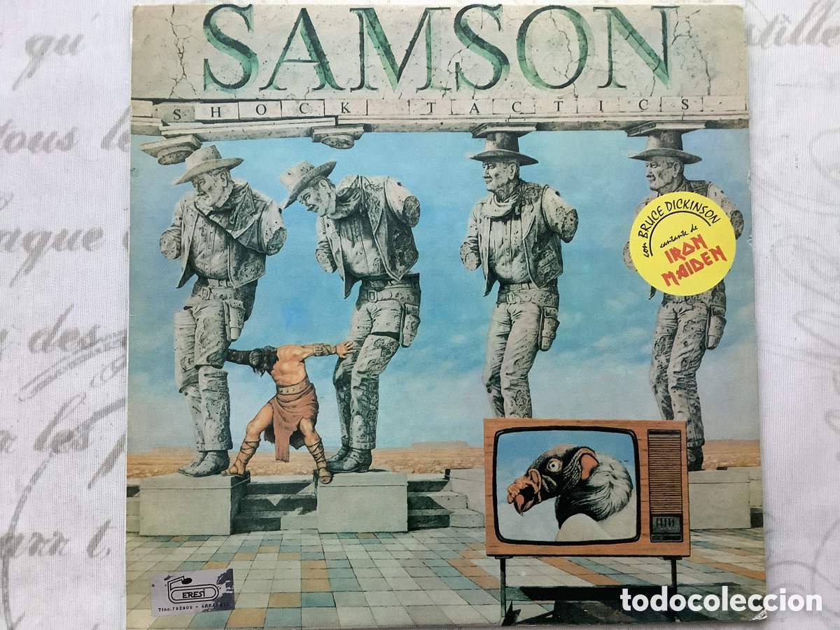 Discos de vinilo: SAMSON. SHOCK TACTICS. SPAIN 1989. - Foto 1
