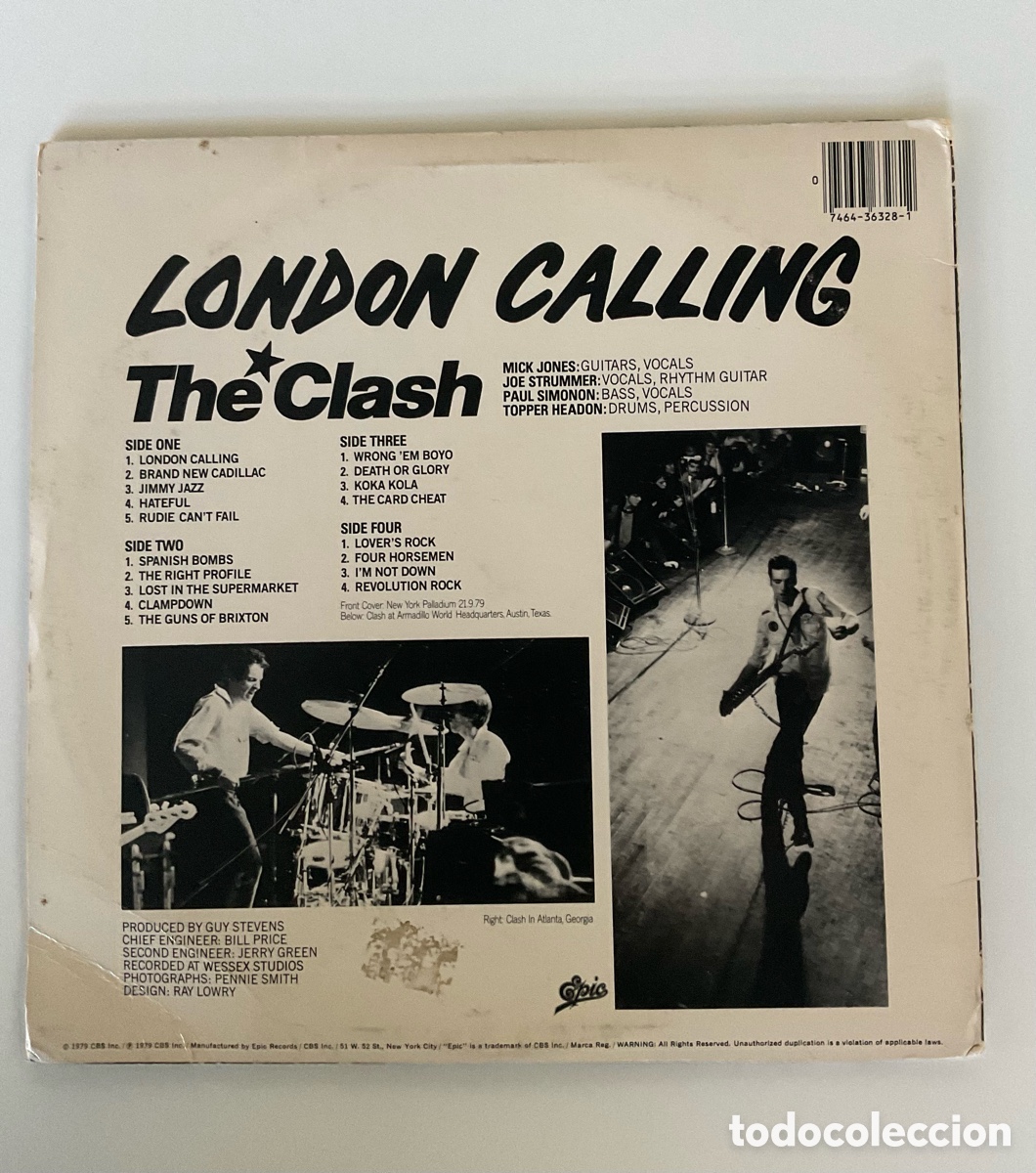 Discos de vinilo: LP. THE CLASH. London Calling. USA. - Foto 4