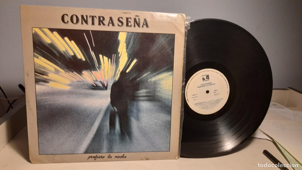 Discos de vinilo: LP CONTRASE&Ntilde;A : PREFIERO LA NOCHE - Foto 1