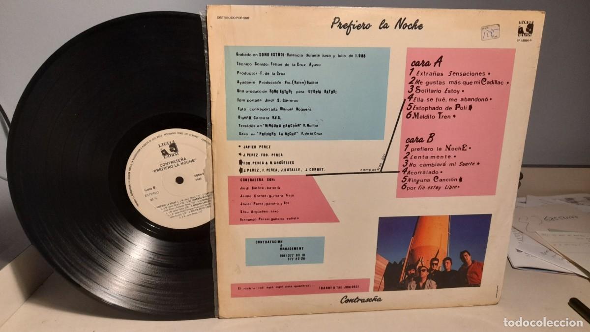 Discos de vinilo: LP CONTRASE&Ntilde;A : PREFIERO LA NOCHE - Foto 2