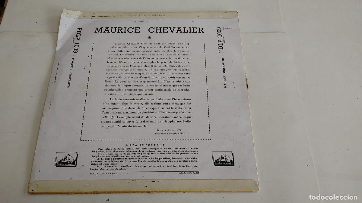 Discos de vinilo: MAURICE CHEVALIER-LP DE 10 PULGADAS - Foto 4