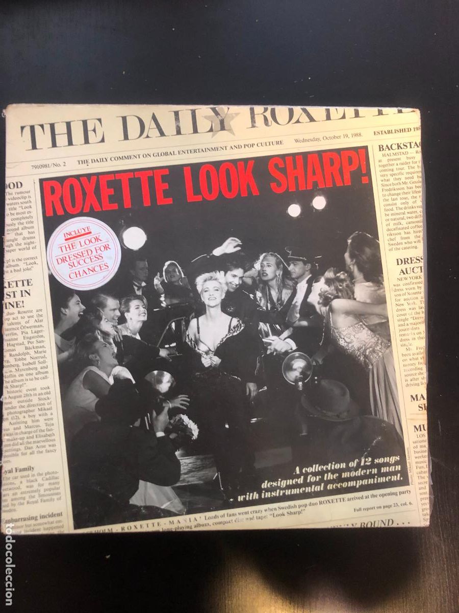 Discos de vinilo: Roxette Look sharp 1989 lp Hispavox Spain - Roxette - Foto 1