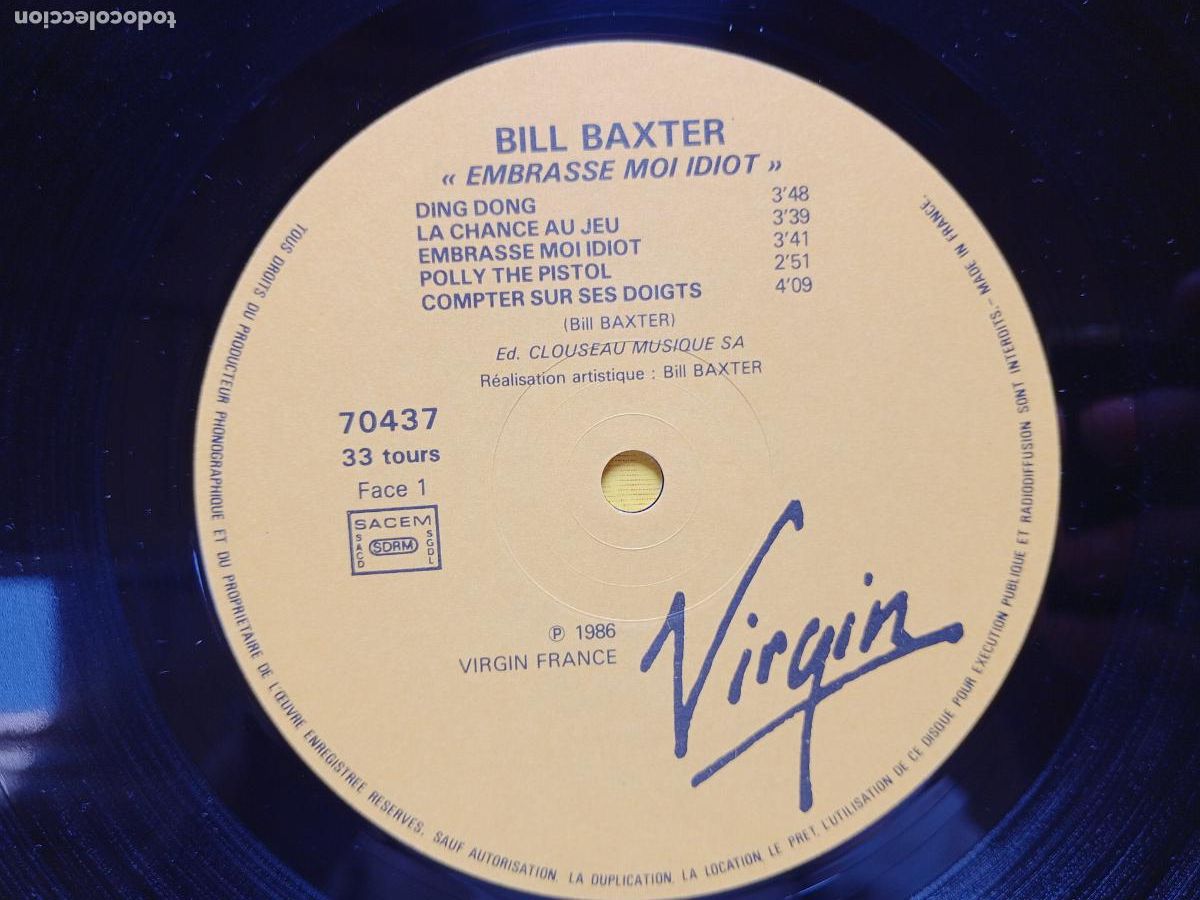 Discos de vinilo: Bill Baxter - embrasse moi idiot - Foto 5