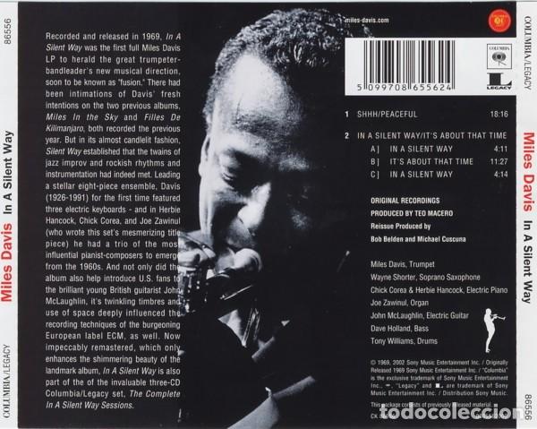 Discos de vinilo: Miles Davis / Chick Corea / Herbie Hancock - In A Silent Way (CD Jazz) - Foto 3