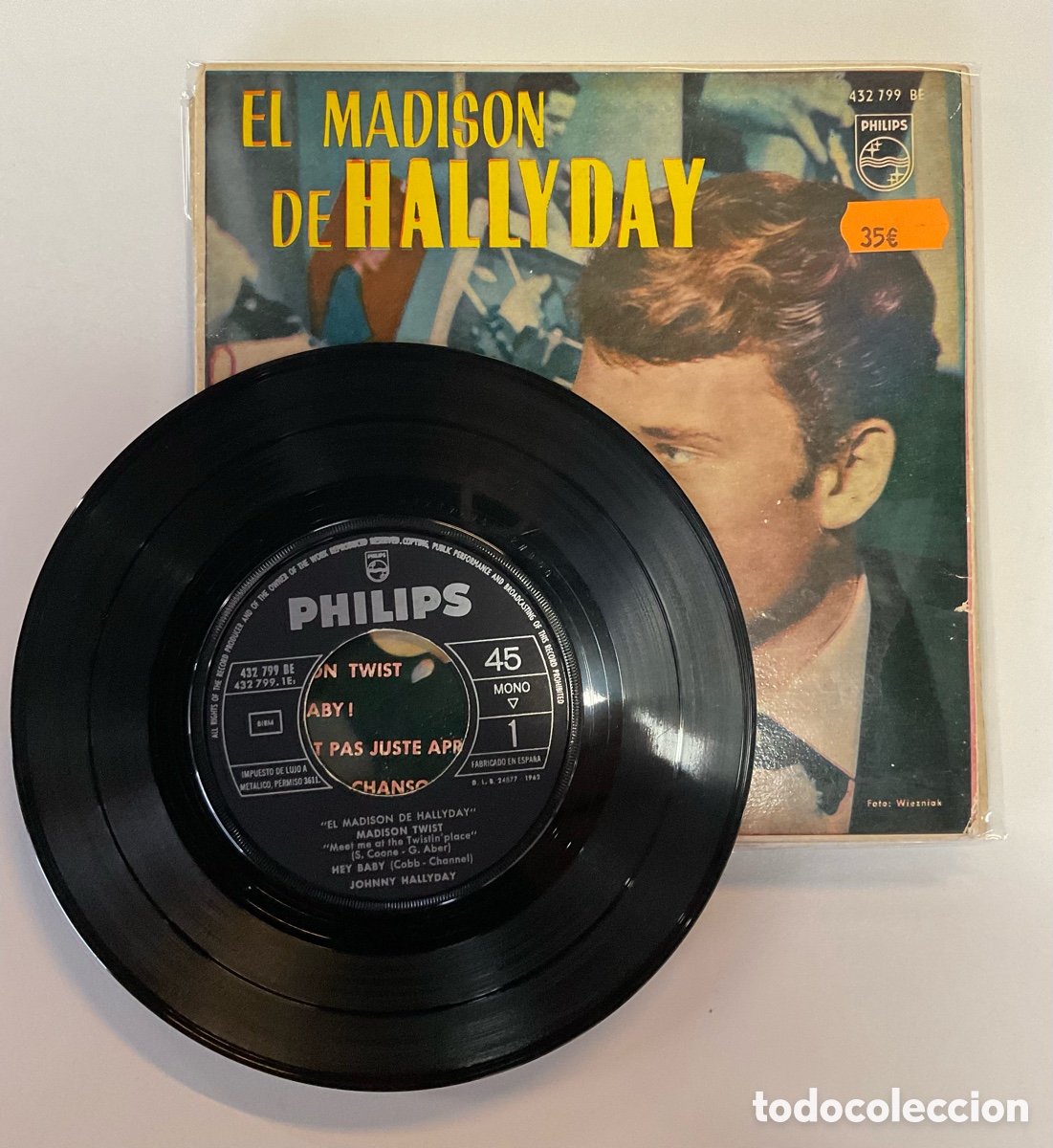 Discos de vinilo: JOHNNY HALLYDAY. El Madison de Hallyday. - Foto 3