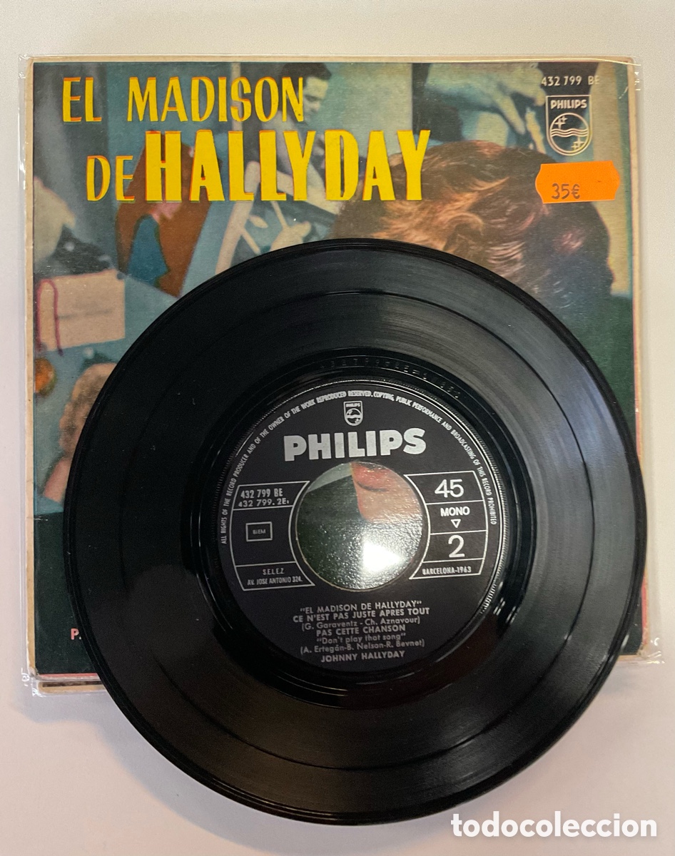 Discos de vinilo: JOHNNY HALLYDAY. El Madison de Hallyday. - Foto 4